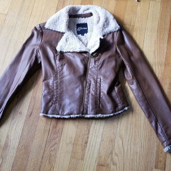 Guess Jackets & Blazers - small Guess faux leather/fur jacket